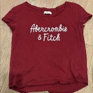 Abercrombie & Fitch Burgundy Short Sleeve Tee